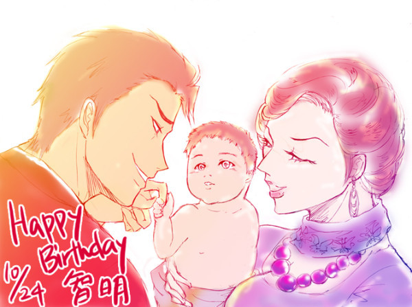 裸執事 智明誕生日絵 【記憶の向こう】