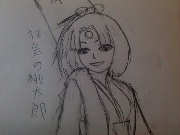 狂気の桃太郎ボツイラスト