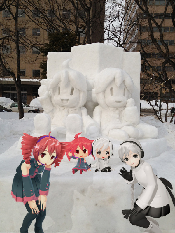 2013雪まつり　テト＆ユフ雪像