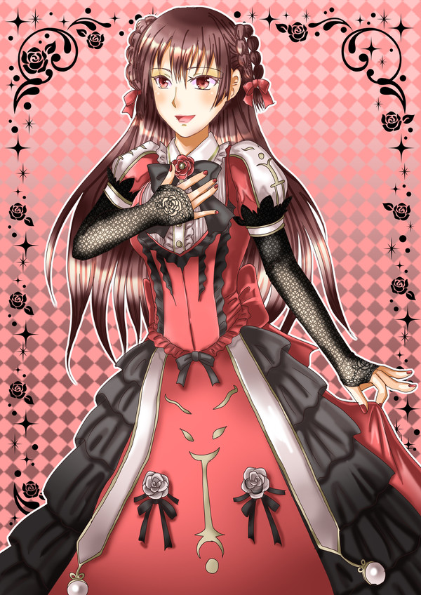 赤いドレスの少女