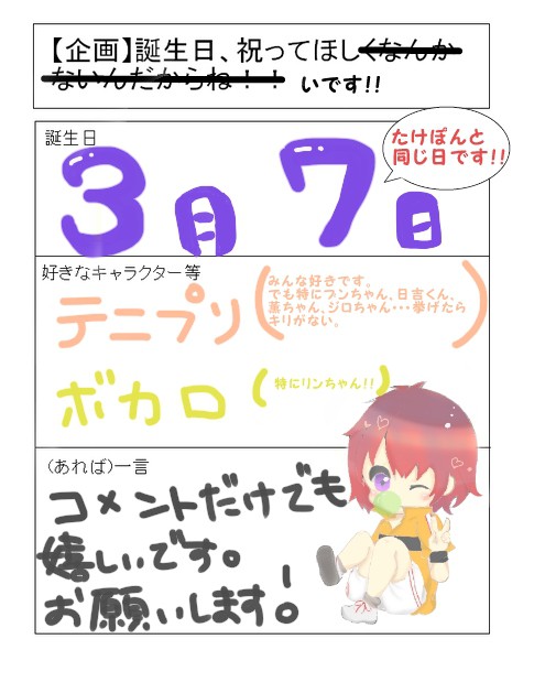 誕生日です　(・ω・|[壁]