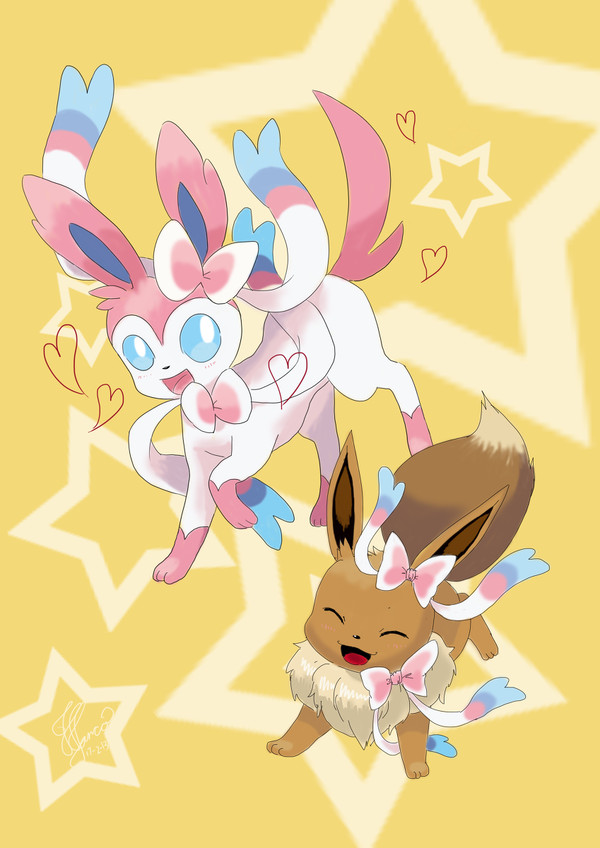 ニンフィア ♥ イーブイ