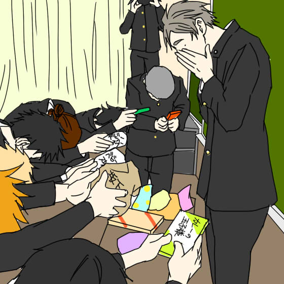 烏野高校男子排球部のバレンタイン