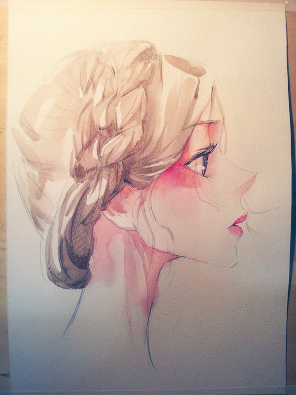 麻花辫女