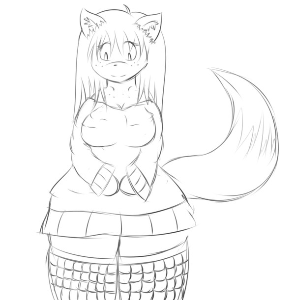 毛皮で覆われた女性