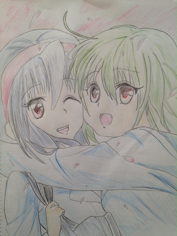 [リク絵]　　「さーら♪」「お姉ちゃん、苦しいよ//]