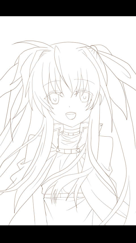 フェイトちゃん 線画