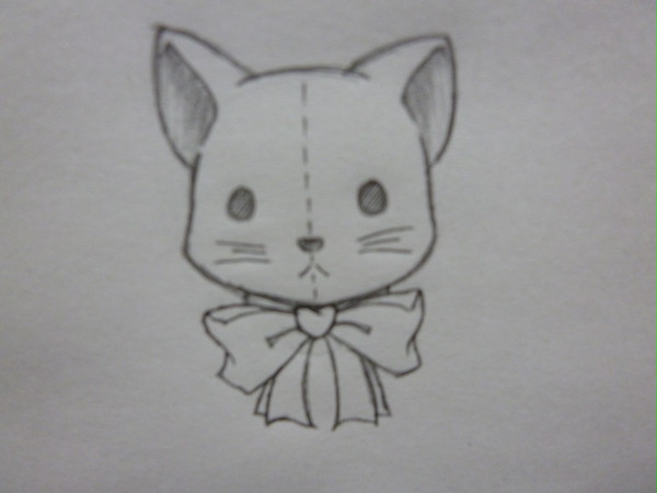 ネコのぬいぐるみ。
