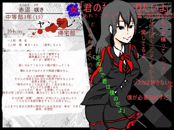 【ヤンデレ学園】赤沼 咲き