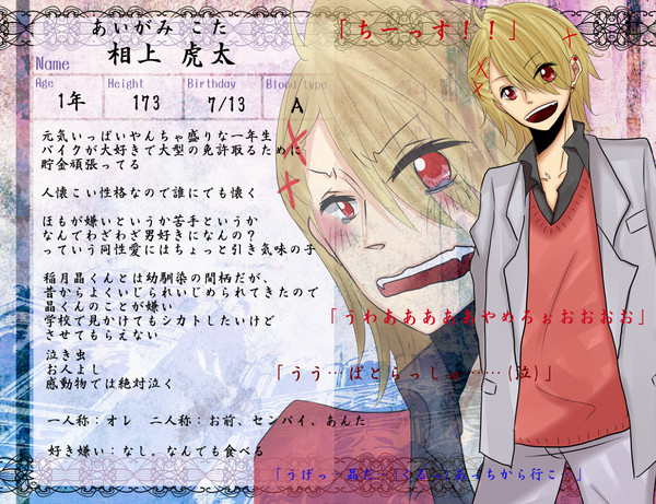 【優等生と不良くん】相上 虎太【キャラシ】