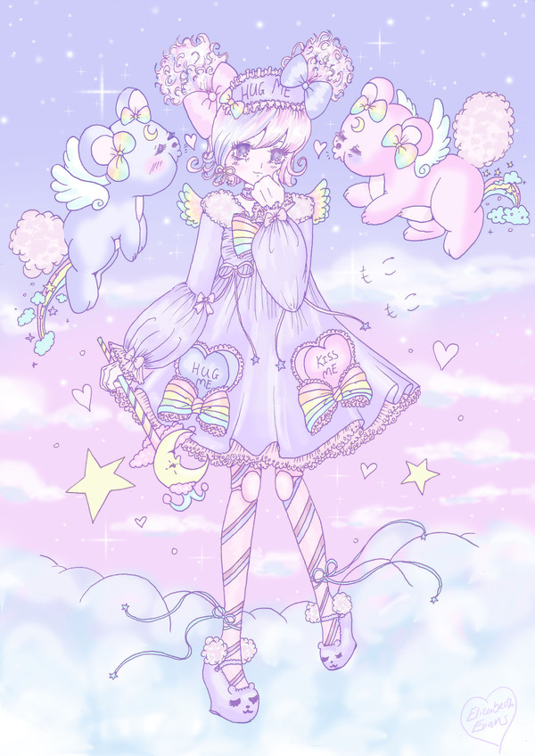 Rainbow girl & poo poo bears