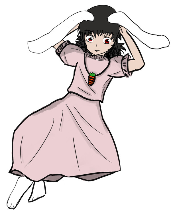 東方500枚描き　24枚目　因幡てゐ
