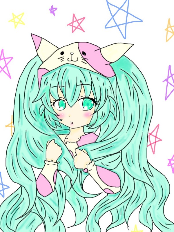 かぶりものミク