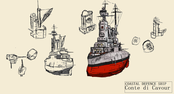海防戦艦　コンテ ディ カヴール