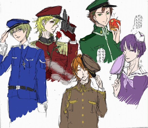 ABYSSっ子男体化して軍服着せた（・.・）
