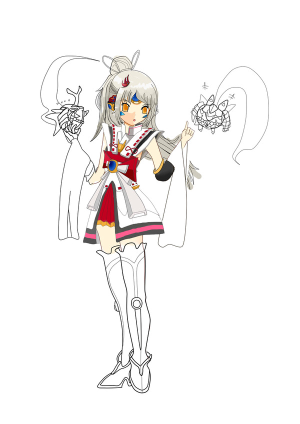 EVE Code Kagura線画 上色練習2