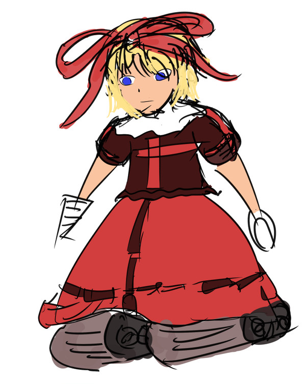 東方500枚描き　32枚目　メディスン・メランコリー（月面仕様）