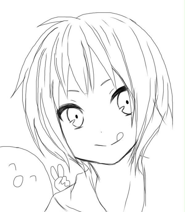 手描き線画