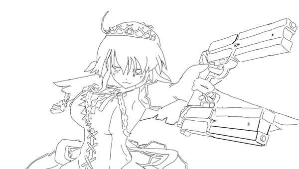 両奈ちゃん（線画）