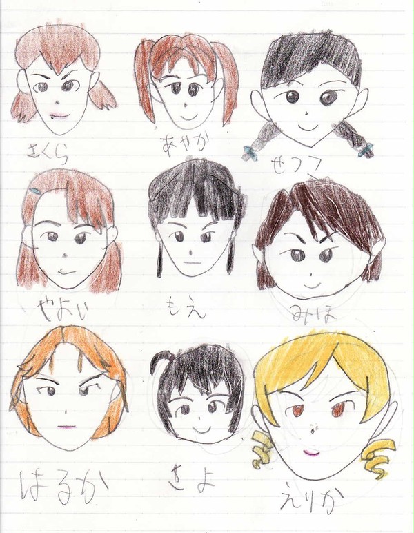 カルチョビット女子選手似顔絵
