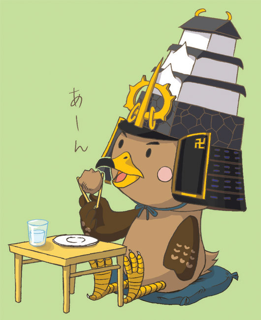 いがめんちを食すたか丸くん