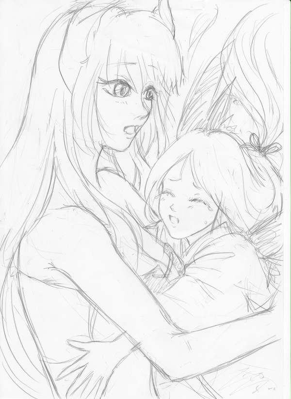 べひこ＆カルラ（ラフ画）