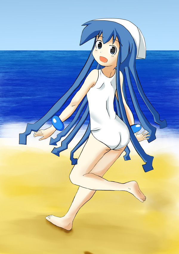 イカちゃんin浜辺