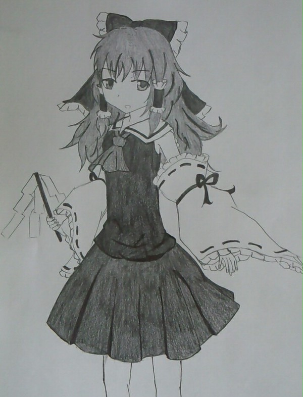 博麗 霊夢【シャーペン画】