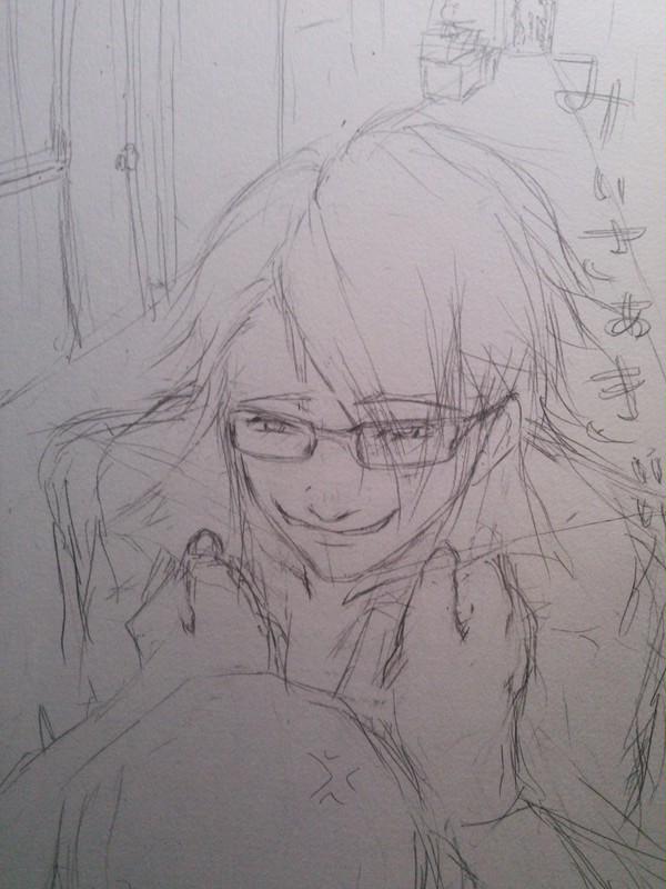 挑発する猿比古(下書き)