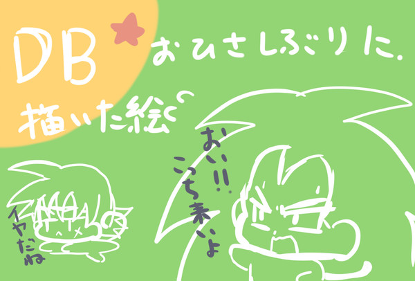 おひさしに絵を描いてみました。