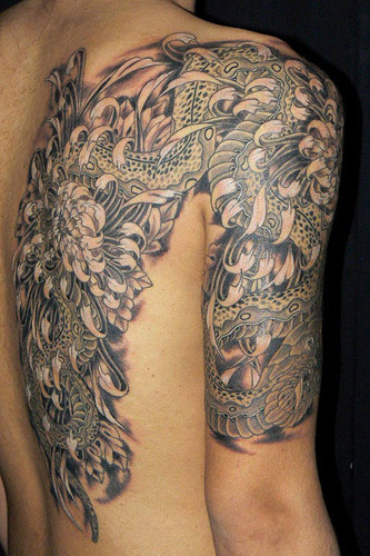 蛇 菊 black&grey JAPANESE