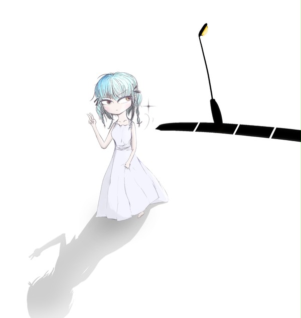 街灯Vサイン