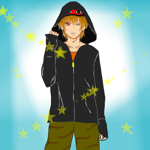 沖田くんにパーカーを着せてみた