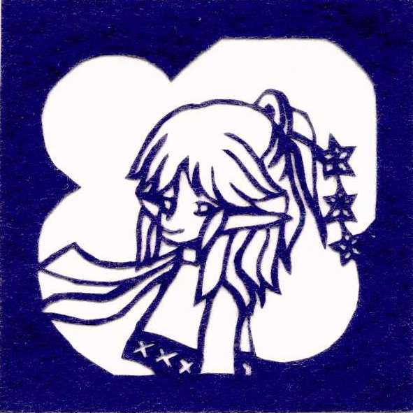 見返り橋姫【切り絵】