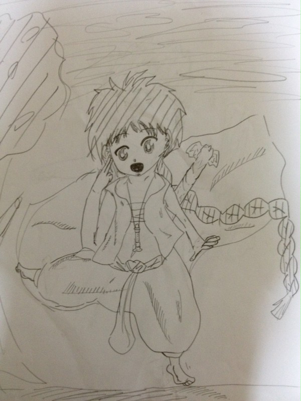 アラジン鉛筆画