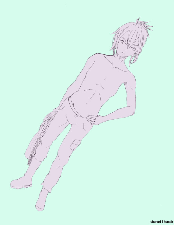Nezumi took his shirt off