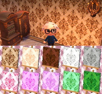 【マイデザイン】ダマスク柄(壁紙用)【QRコード】