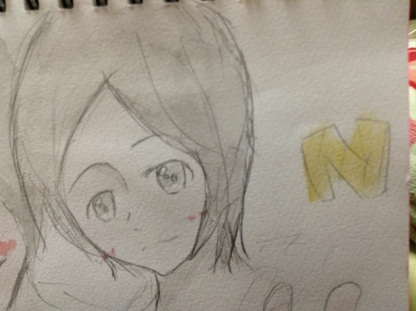 結構前に描いた二宮和也氏