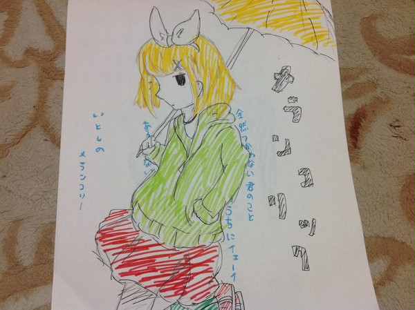 原画みて描いてみました。汚くてごめんなさい！