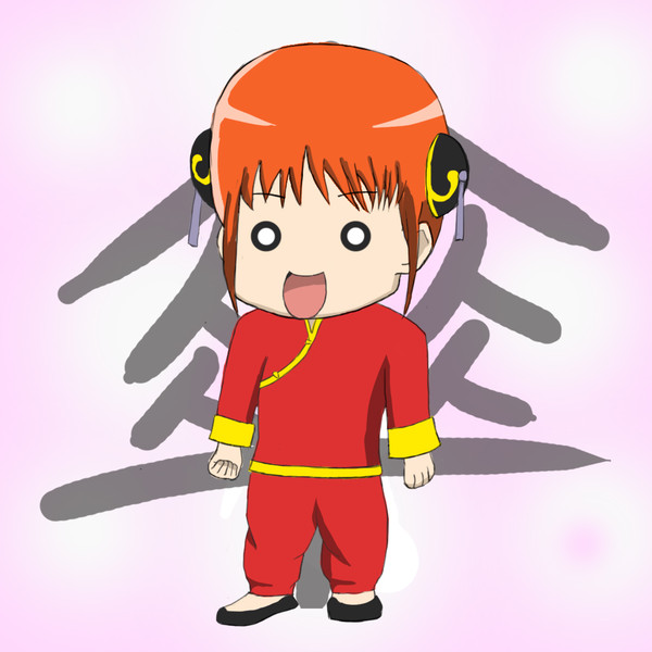 キューティクル探偵のデフォルメキャラっぽい神楽を描いてみた