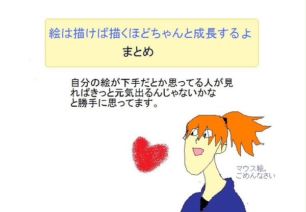 一年間での絵の成長録