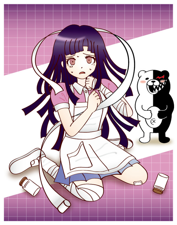 罪木ちゃんと笑うモノクマ