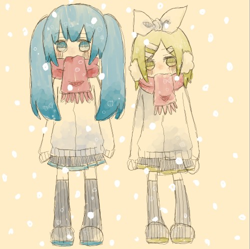 - ミク＆リン落書き -