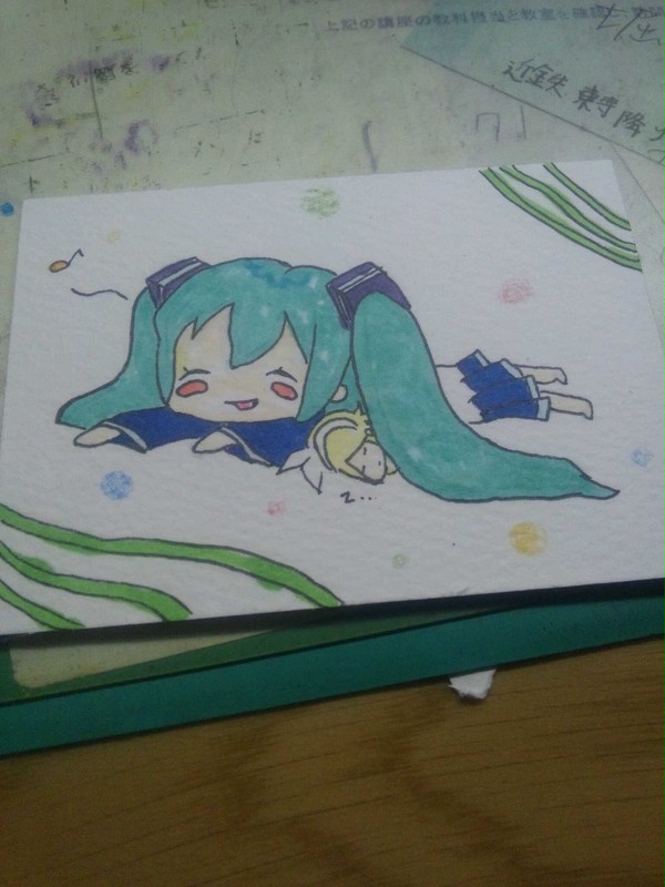 初カラーでミク！(*´∇｀*)