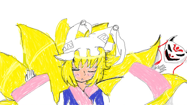 ペイントで描いた。