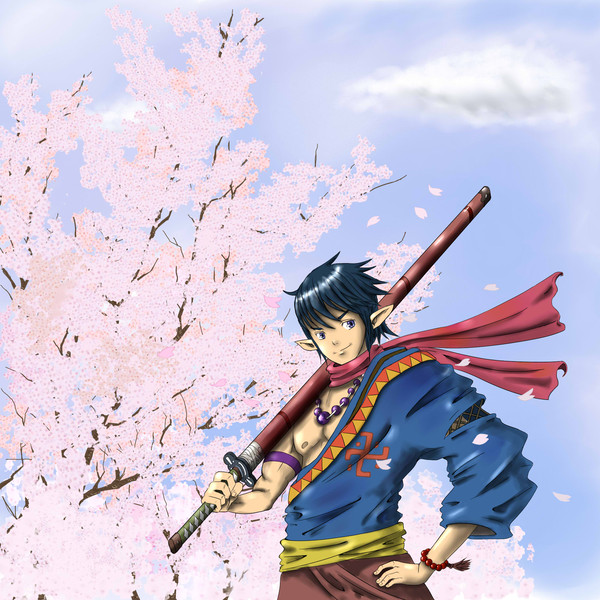 桜散る