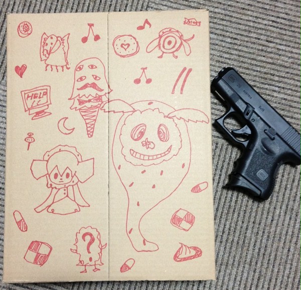 エアガンの的描いてみた