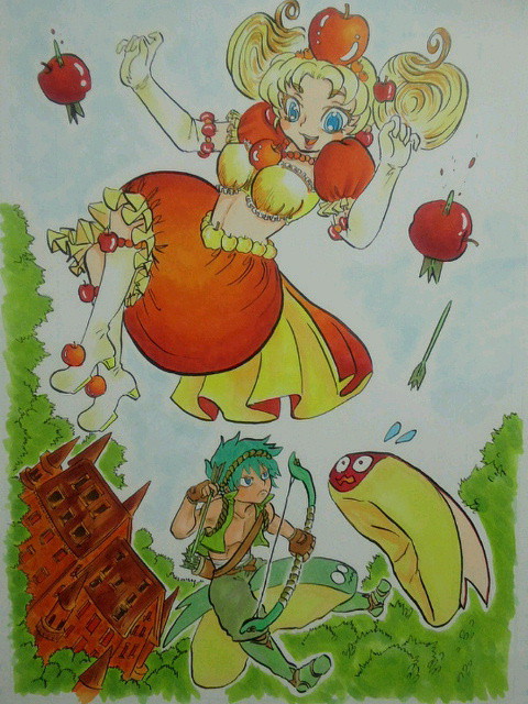 【5/5コミティア　イラスト本サンプル】リンゴ