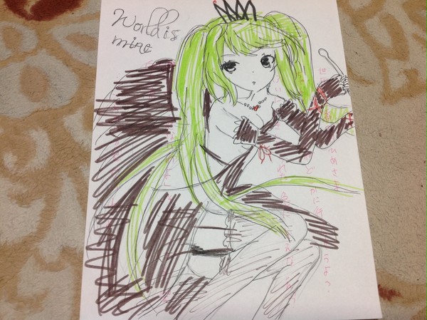 原画みて描きました。汚くてごめんなさい！