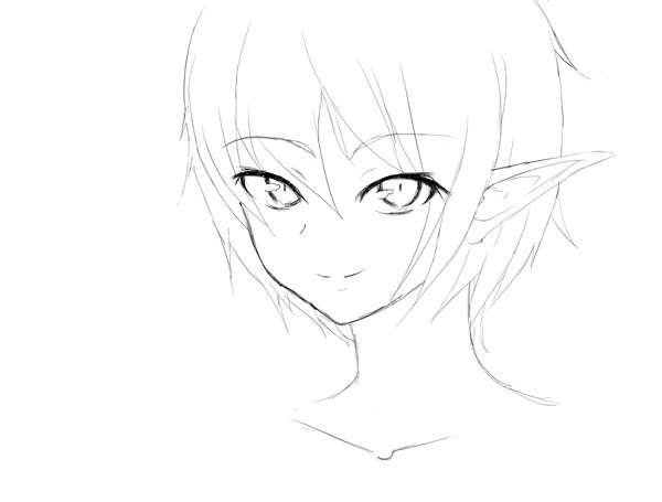 elf girl sketch